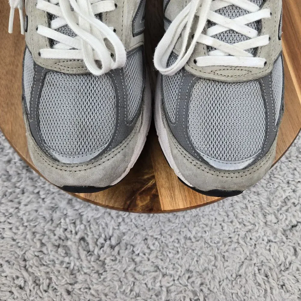 New Balance Mens 11D 990v5 Grey Suede Athletic Casual Gym Daily Sneaker M990GL5
